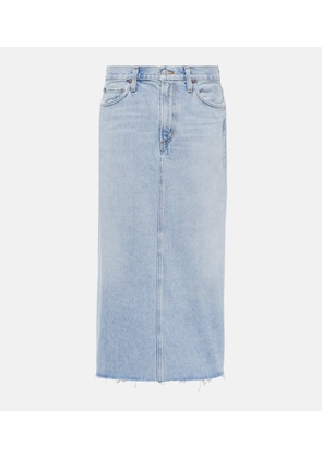 Agolde Della denim midi skirt