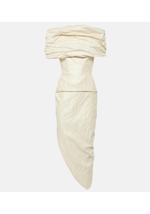 Maticevski Amber draped cotton-blend midi dress