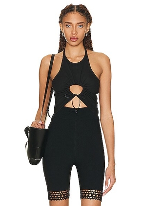 ALAÏA Gathered Tank in Noir ALAÏA - Black. Size 40 (also in 42, 44).