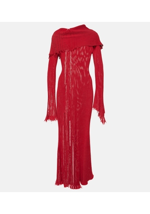 Acne Studios Distressed cotton-blend maxi dress