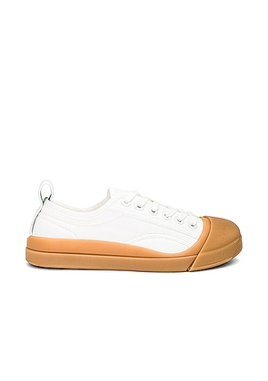Bottega Veneta Vulcan Low Top Sneaker in Optic White & Honey - White. Size 40 (also in 41).