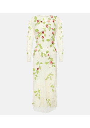 Markarian Avelina embroidered cotton lace midi dress
