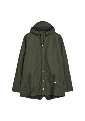 Rains Green Waterproof Hooded Rain Jacket