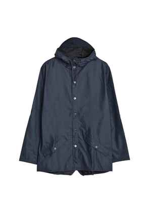 Rains Navy Waterproof Hooded Rain Jacket