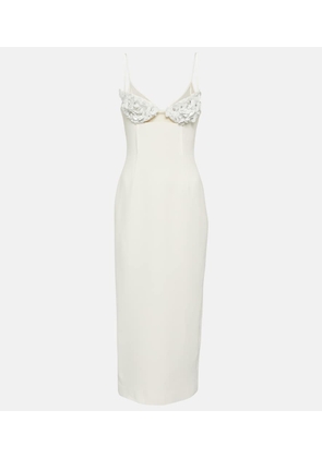 David Koma Embellished cady midi dress