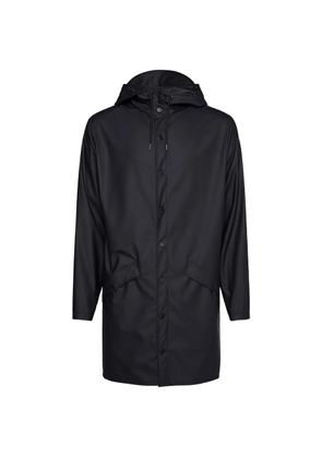 Rains Black Lightweight Waterproof Long Jacket