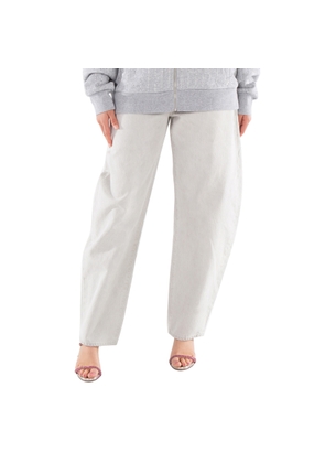 Agolde Ladies Tarnish Pale Grey Ballon Jeans