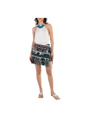 Sacai Ladies Multicolor Rug Jacquard Shorts