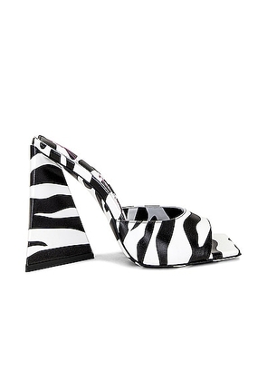 THE ATTICO Devon Mule in White & Black - White,Black. Size 36 (also in 38.5).