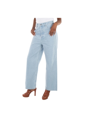Nanushka Sun Bleach Josine Wide-Leg Denim Jeans