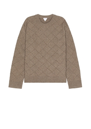Bottega Veneta Intreccio 3d Knit Sweater in Riverbed - Grey. Size XL/1X (also in ).