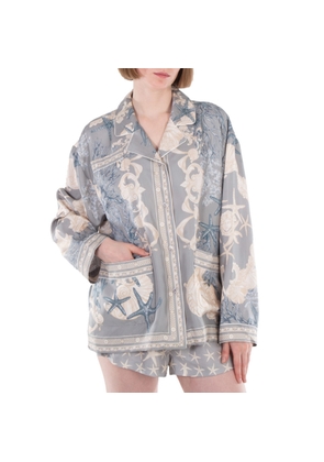 Versace Barocco Sea Silk Oversize Shirt