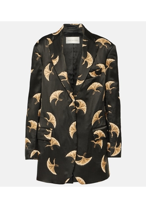 Dries Van Noten Printed satin blazer
