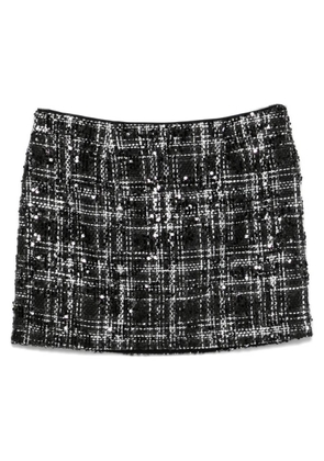 Rotate Boucle Sequin Embellished Mini Skirt