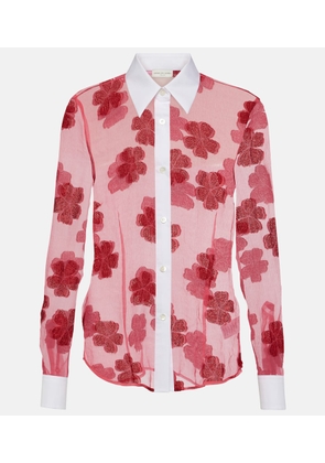 Dries Van Noten Floral cotton jacquard shirt