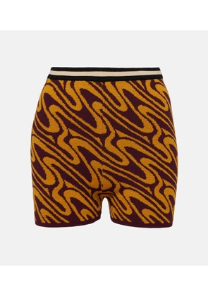 Dries Van Noten High-rise jacquard shorts