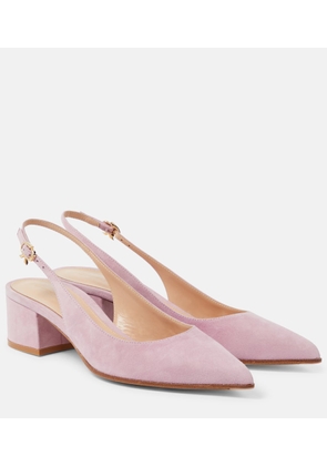 Gianvito Rossi Piper 45 suede slingback pumps