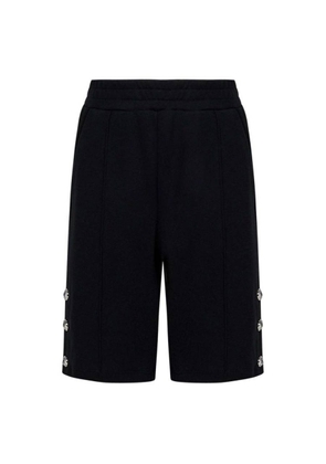 Balmain Kids Embellished Button Jersey Shorts