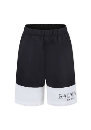 Balmain Kids Logo Print Swim Shorts