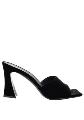 Giuseppe Zanotti Black Solhene Velvet-Effect Mules