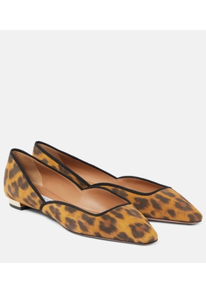 Aquazzura Maia Flay leather ballet flats