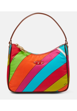 Pucci Iride Small leather-trimmed shoulder bag