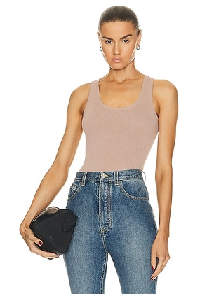 ALAÏA Tank Top Bodysuit in Nude Alaia - Nude. Size 44 (also in ).