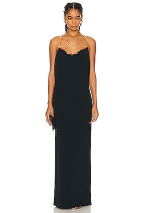 Bottega Veneta Double Fluid Viscose Knit Dress in Black - Black. Size L (also in S).