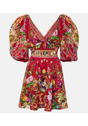 Camilla x DisneyÂ® linen and silk minidress