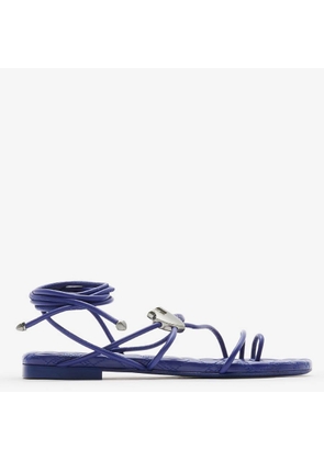 Burberry Leather Ivy Shield Sandals