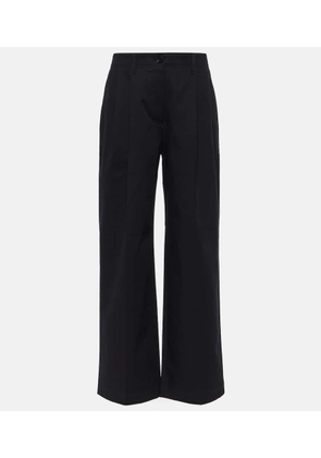 Toteme Cotton twill wide-leg pants