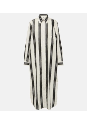Toteme Jacquard striped cotton-blend shirt dress