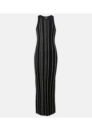 Toteme Striped ribbed-knit maxi dress