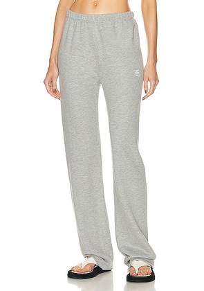 Eterne Straight Leg Sweatpant in Heather Grey - Grey. Size L (also in M, S, XL, XS).