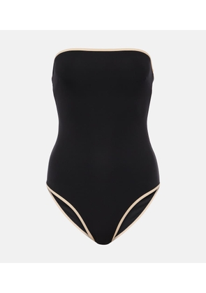 Toteme Strapless jersey swimsuit