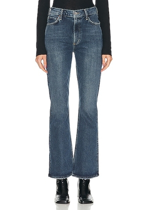 AGOLDE Nico High Rise Slim Boot Jeans in Captivate - Blue. Size 33 (also in ).