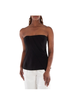Anine Bing Ladies Black Halle Viscose-Crepe Top