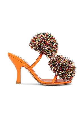Bottega Veneta Adam Mule Sandal in Papaya Multicolor - Orange. Size 36 (also in 37.5, 41).