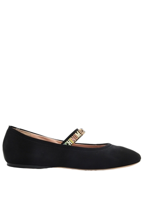 Moschino Mini Logo Lettering Ballet Flats