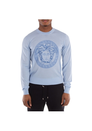 Versace Medusa Embroidered Wool Sweater