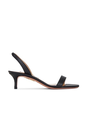 Aquazzura So Nude 50 Sandal in Black - Black. Size 36.5 (also in 38.5, 39.5).