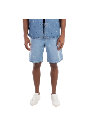Axel Arigato Miles Logo Print Denim Shorts