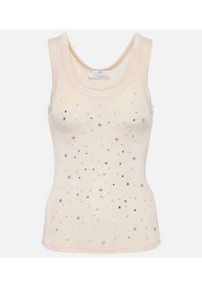 Xu Zhi Beaded jersey tank top