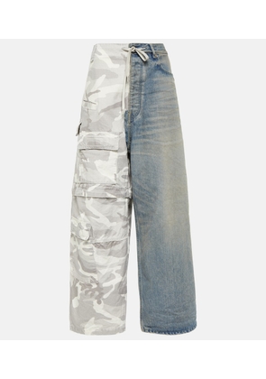Balenciaga Cotton ripstop and denim cargo pants