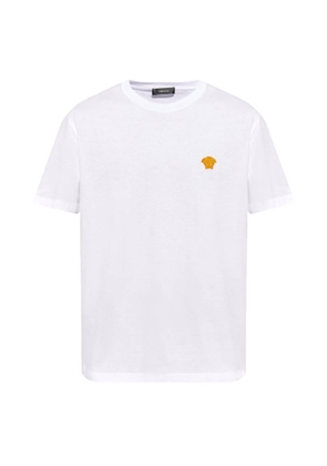Versace Medusa Embroidered Cotton T Shirt