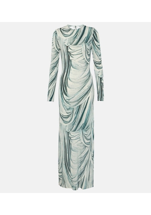 Rabanne Printed jersey maxi dress