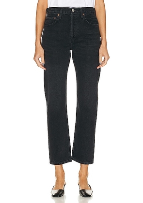 AGOLDE Parker Long Jeans in Hitch - Black. Size 32 (also in 33, 34).