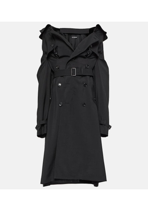 Junya Watanabe Cutout wool and mohair midi dress