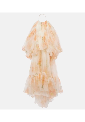 Zimmermann Natura floral silk organza midi dress