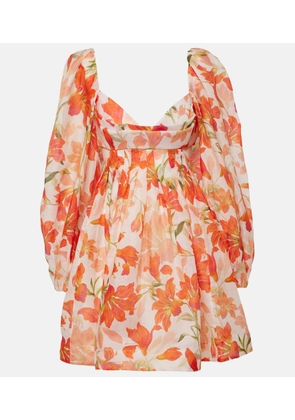 Zimmermann Tranquillity floral linen and silk minidress